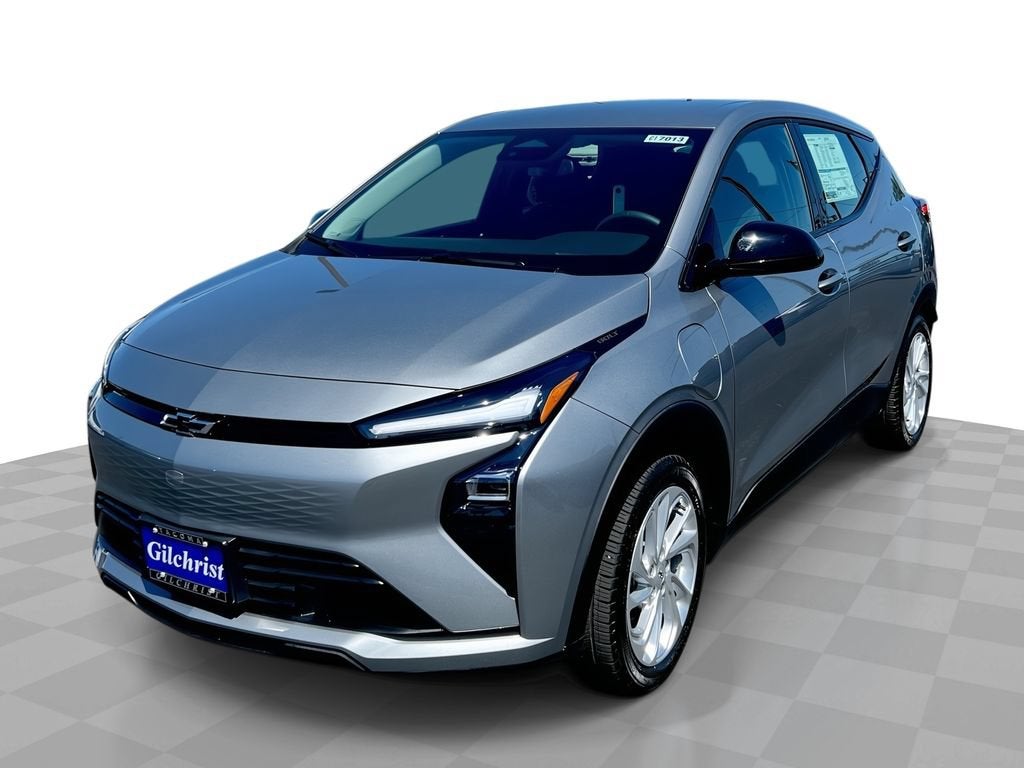 2027 Chevrolet Bolt LT in Sterling Grey Metallic — front three-quarter view