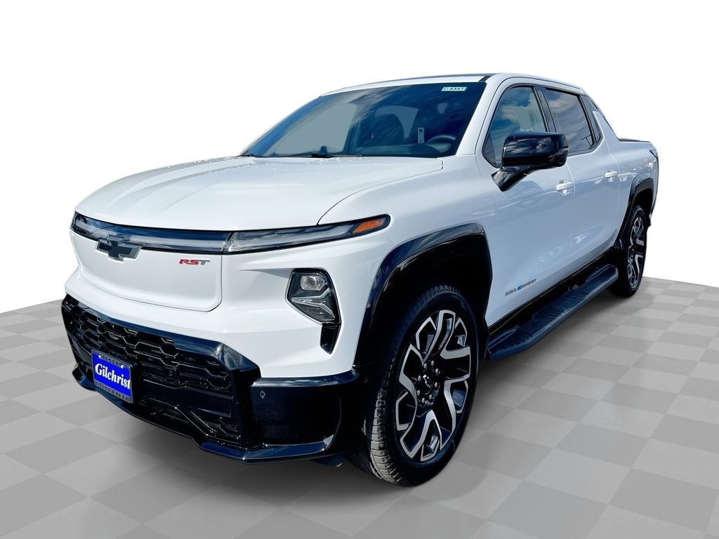 2024 Chevrolet Silverado EV RST in Summit White — front three-quarter view