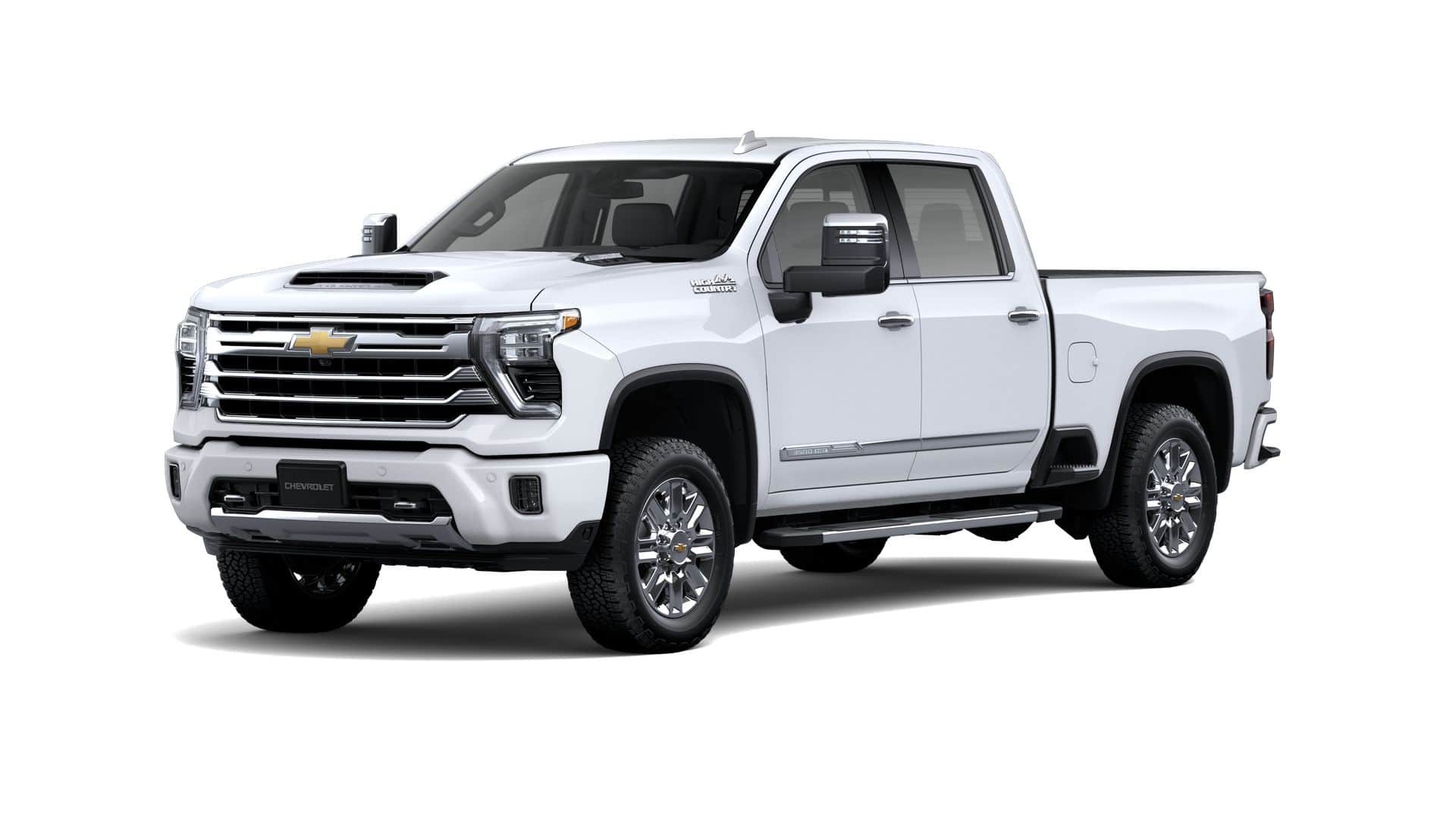 2026 Chevrolet Silverado 3500 HD High Country in Polar White Tricoat — front three-quarter view