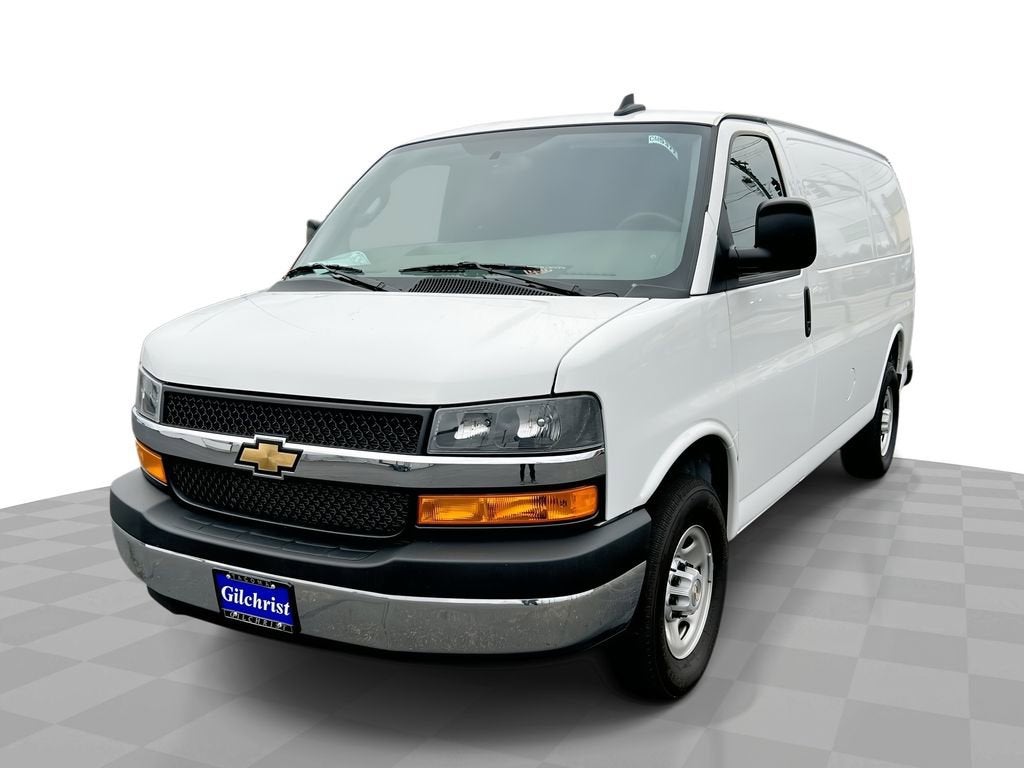 2025 Chevrolet Express Cargo WT in Summit White — front three-quarter view