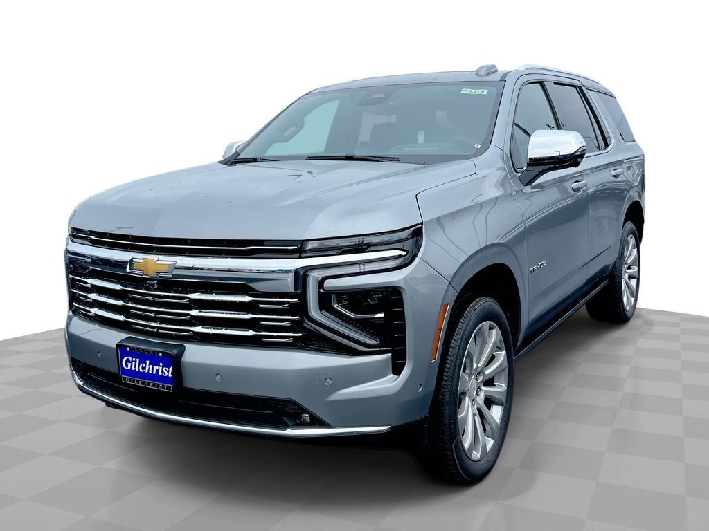 2025 Chevrolet Tahoe Premier in Sterling Gray Metallic — front three-quarter view