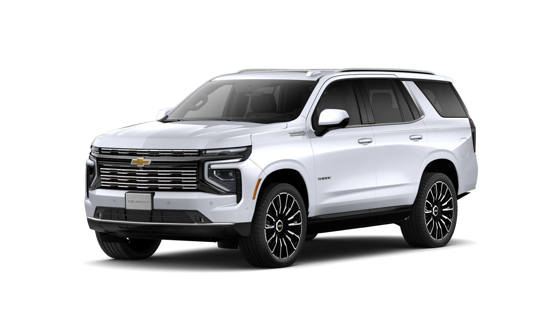 2026 Chevrolet Tahoe High Country in Polar White Tricoat — front three-quarter view