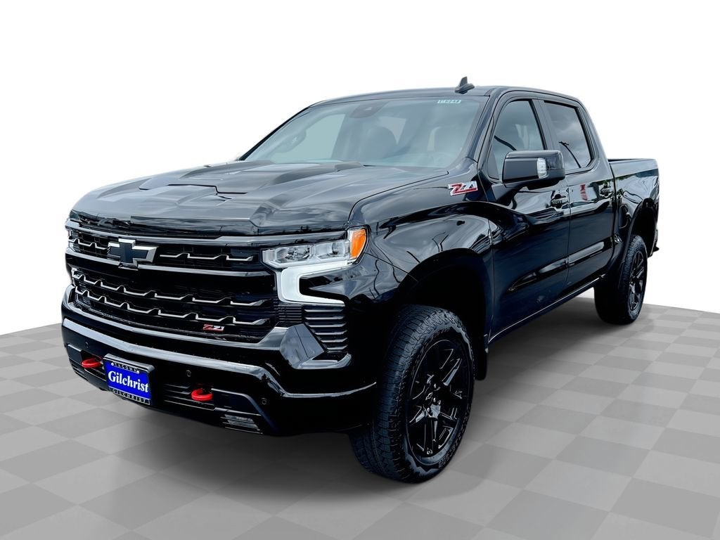 2026 Chevrolet Silverado 1500 LT Trail Boss in Black — front three-quarter view
