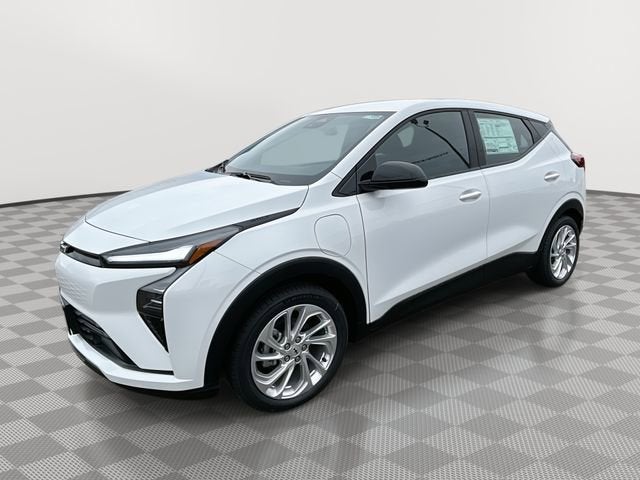 2027 Chevrolet Bolt LT in Summit White — front three-quarter view