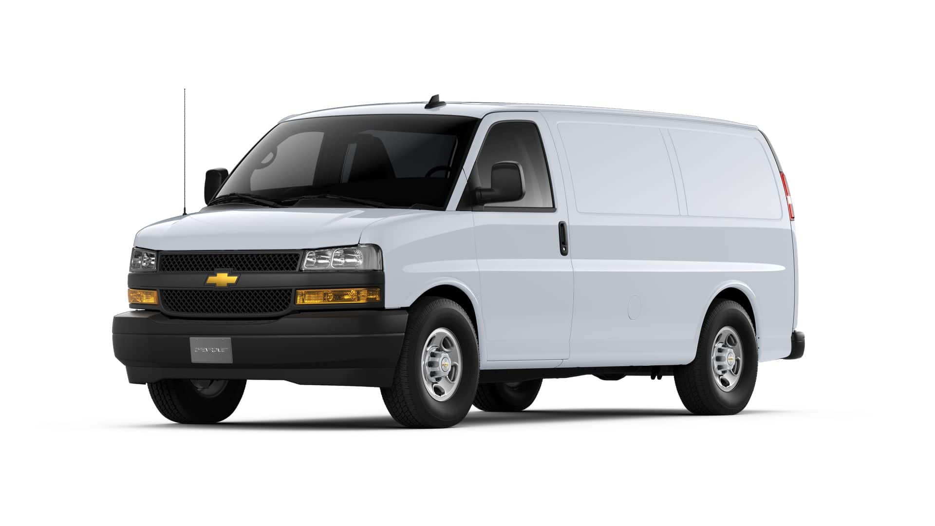 2026 Chevrolet Express Cargo WT in Summit White — front three-quarter view